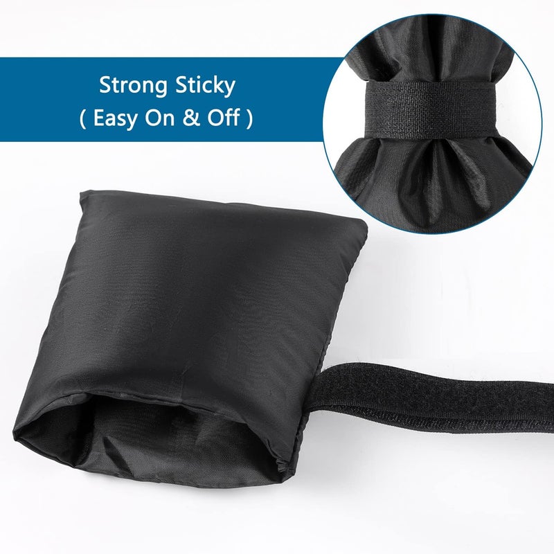 MOLIK Outdoor Faucet Cover Socks for Winter Freeze Protection, 7.09" W x 9.06" H, Velcro Thickened Anti-Freeze Outdoor Tap Cover, Reusable Waterproof Insulated Spigot backflow Cover,Black, 2Pcs - Image 5